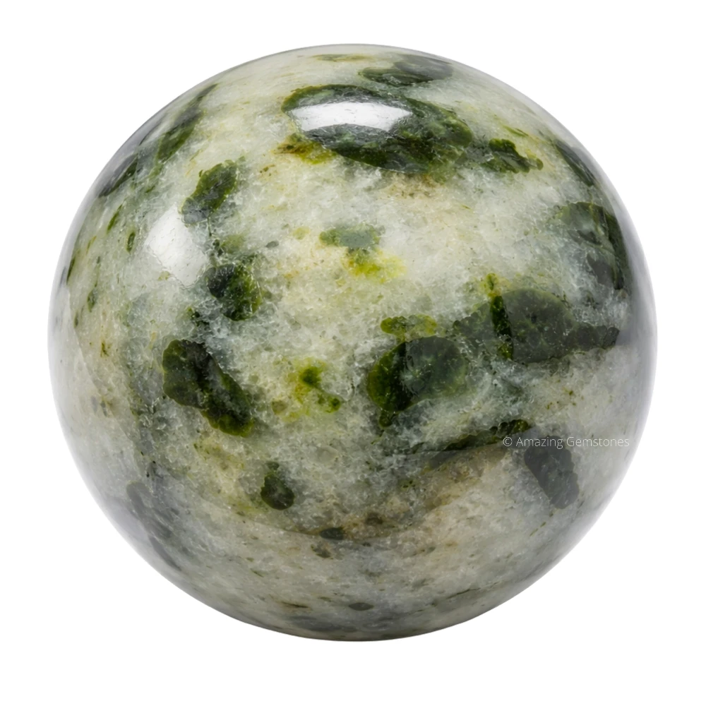 Green Tourmaline In Quartz Sphere (1.5 Inch)