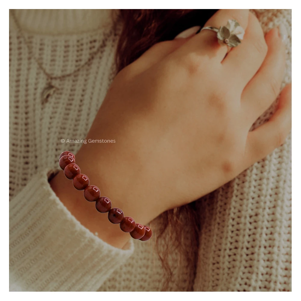 Red Jasper Bracelet (Adjustable)