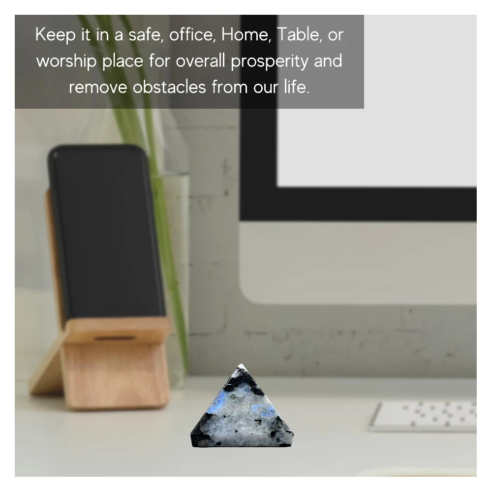Rainbow Moonstone Pyramid (1 Inch)