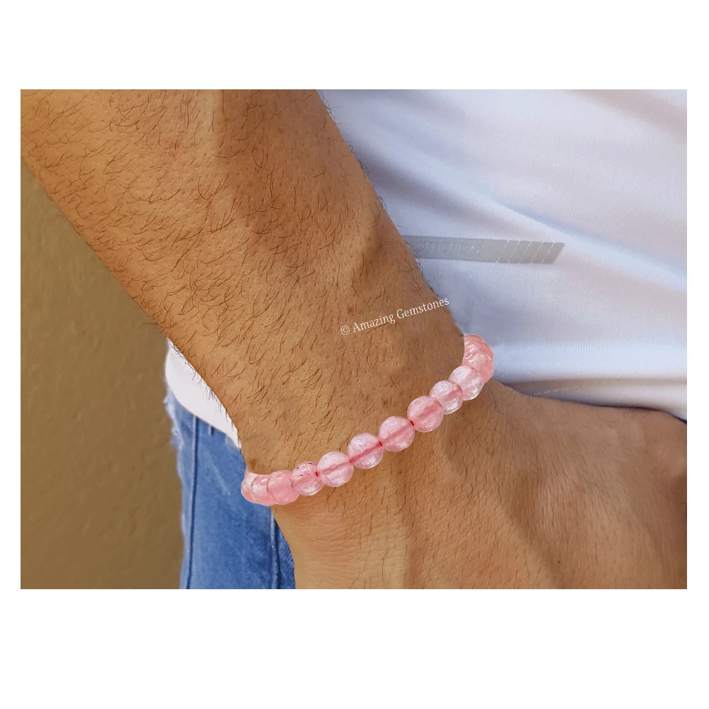 Cherry Quartz Bracelet (Faceted-Adjustable)