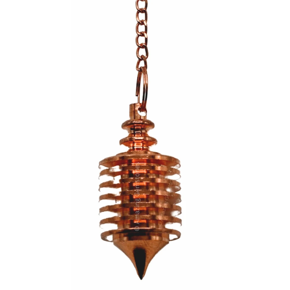 Copper Metal Pendulum - Rose Gold Hard Coil Vertical (MP15)