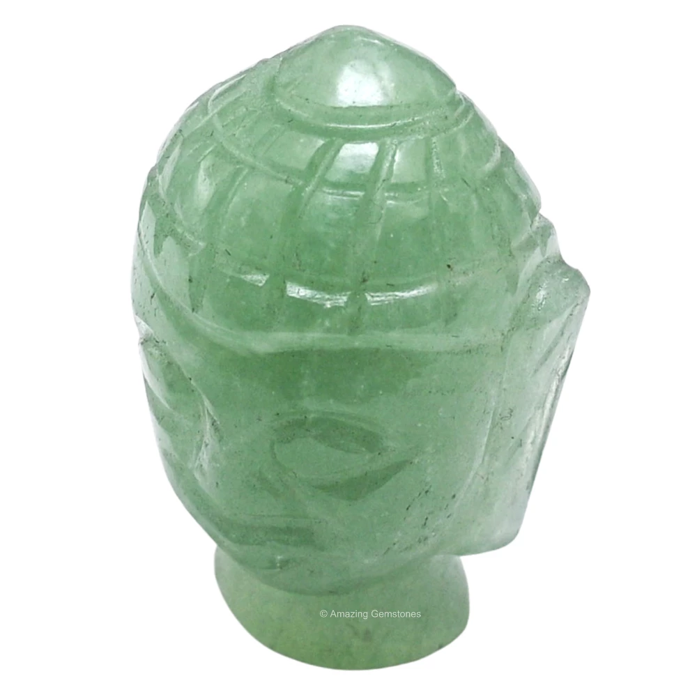 Light Green Aventurine Buddha Head