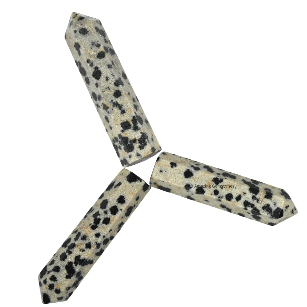 Dalmatian Jasper Pencil Points (Set of 50)