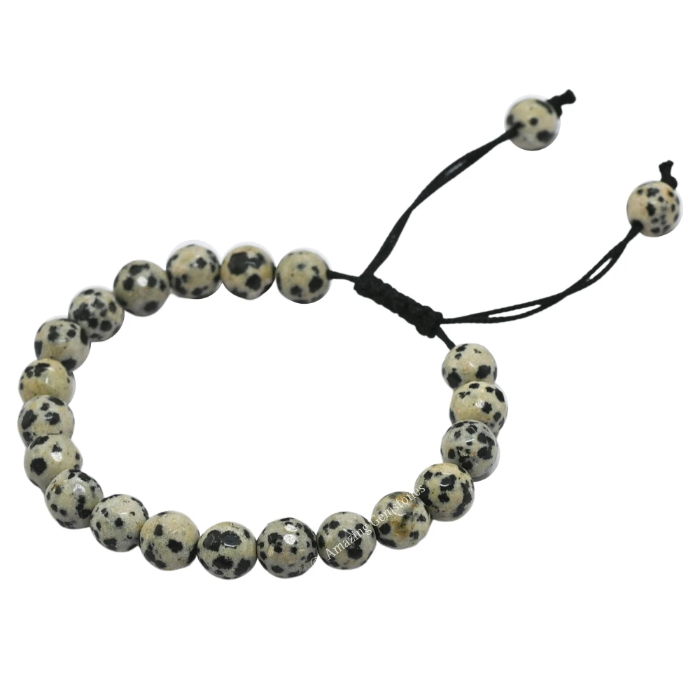Dalmatian Jasper Bracelet (Faceted-Adjustable)