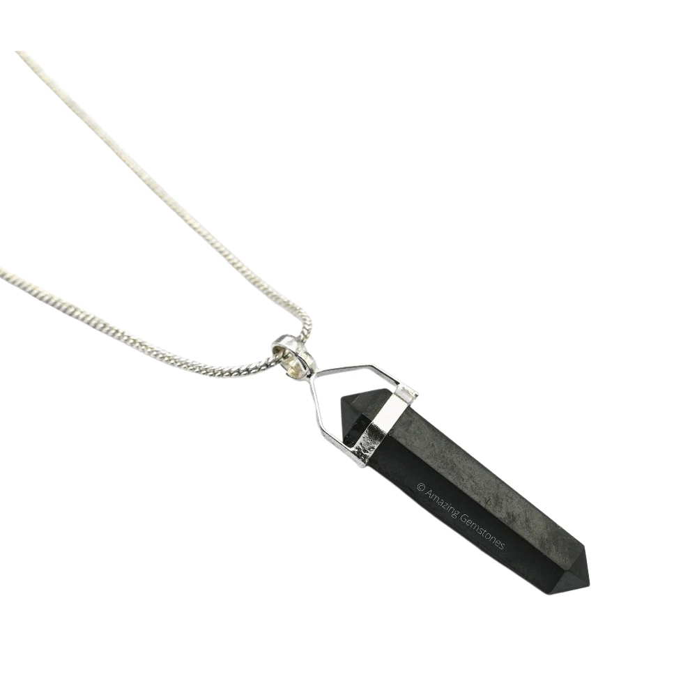 Shungite Necklace - Double Point Pencil