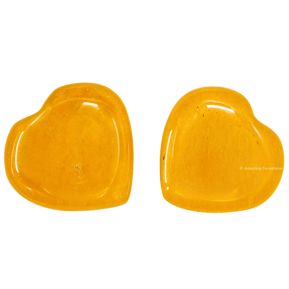 Yellow Jasper Heart (Pack of 2)