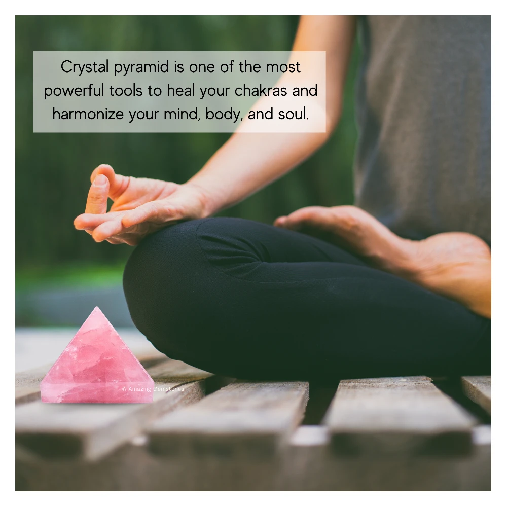 Star Rose Quartz Pyramid (1.5 Inch)