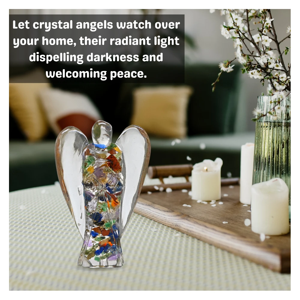 Mix Chakra Orgone Angel Figurine (2 Inch)