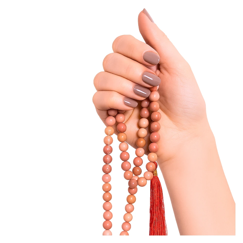 Pink Rhodonite Mala (Without Knot)