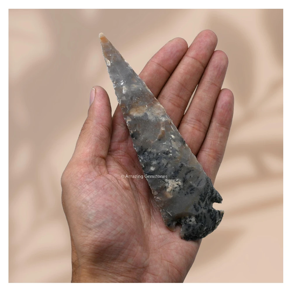 Fancy Jasper Crystal Arrowhead - 5" to 6"