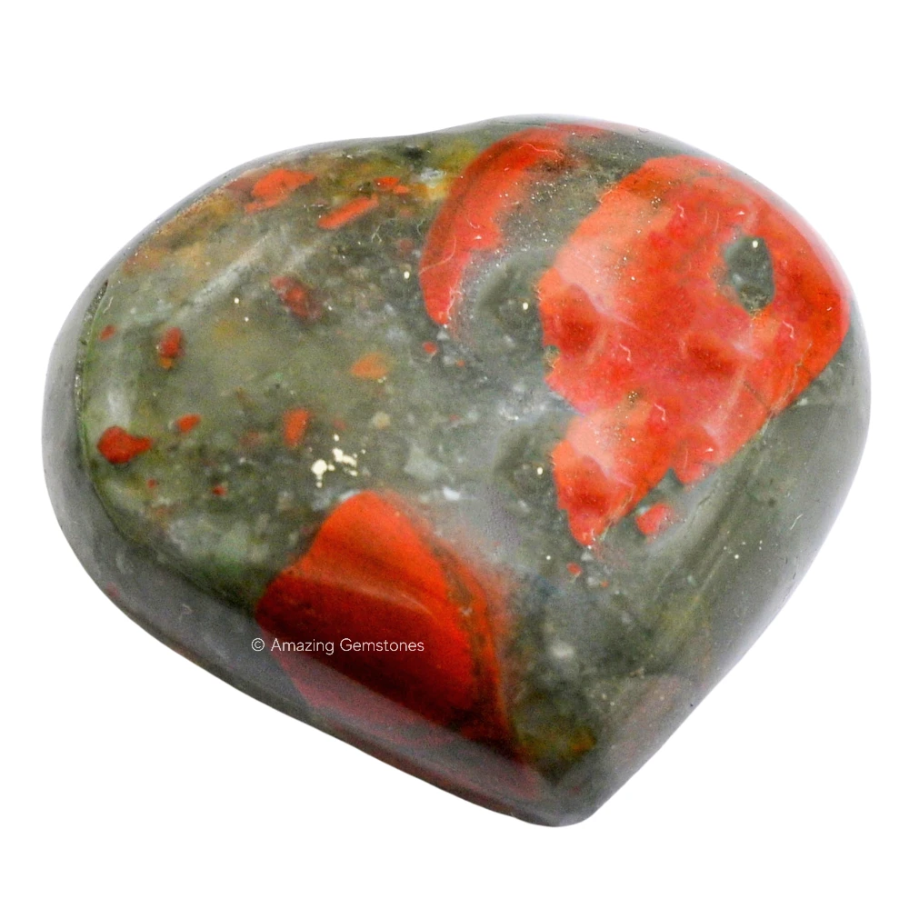 African Bloodstone Heart