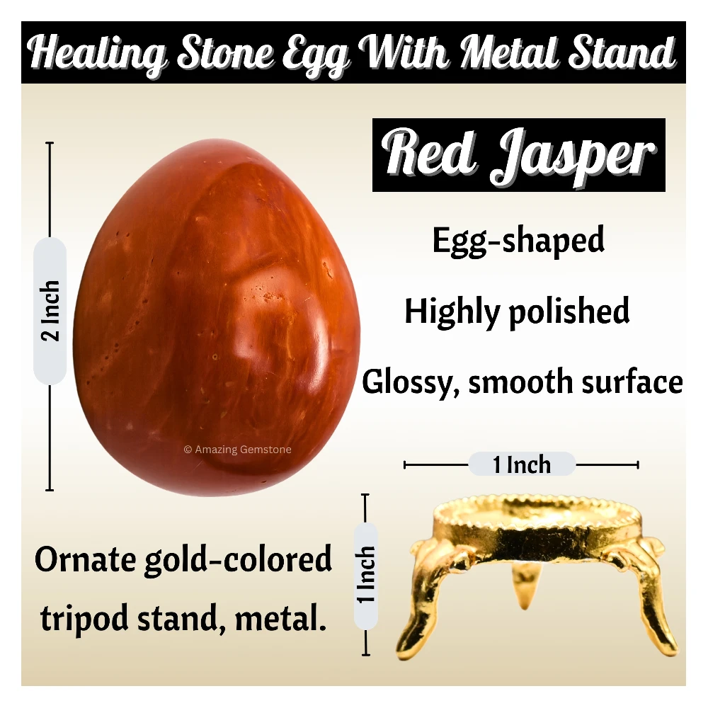Red Jasper Crystal Egg Stone