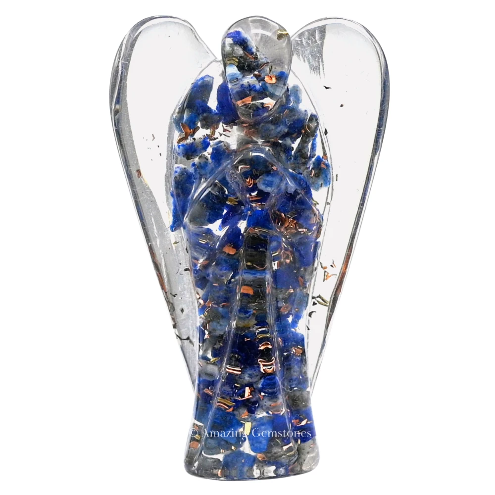 Lapis Lazuli Orgone Angel Figurine (3 Inch)