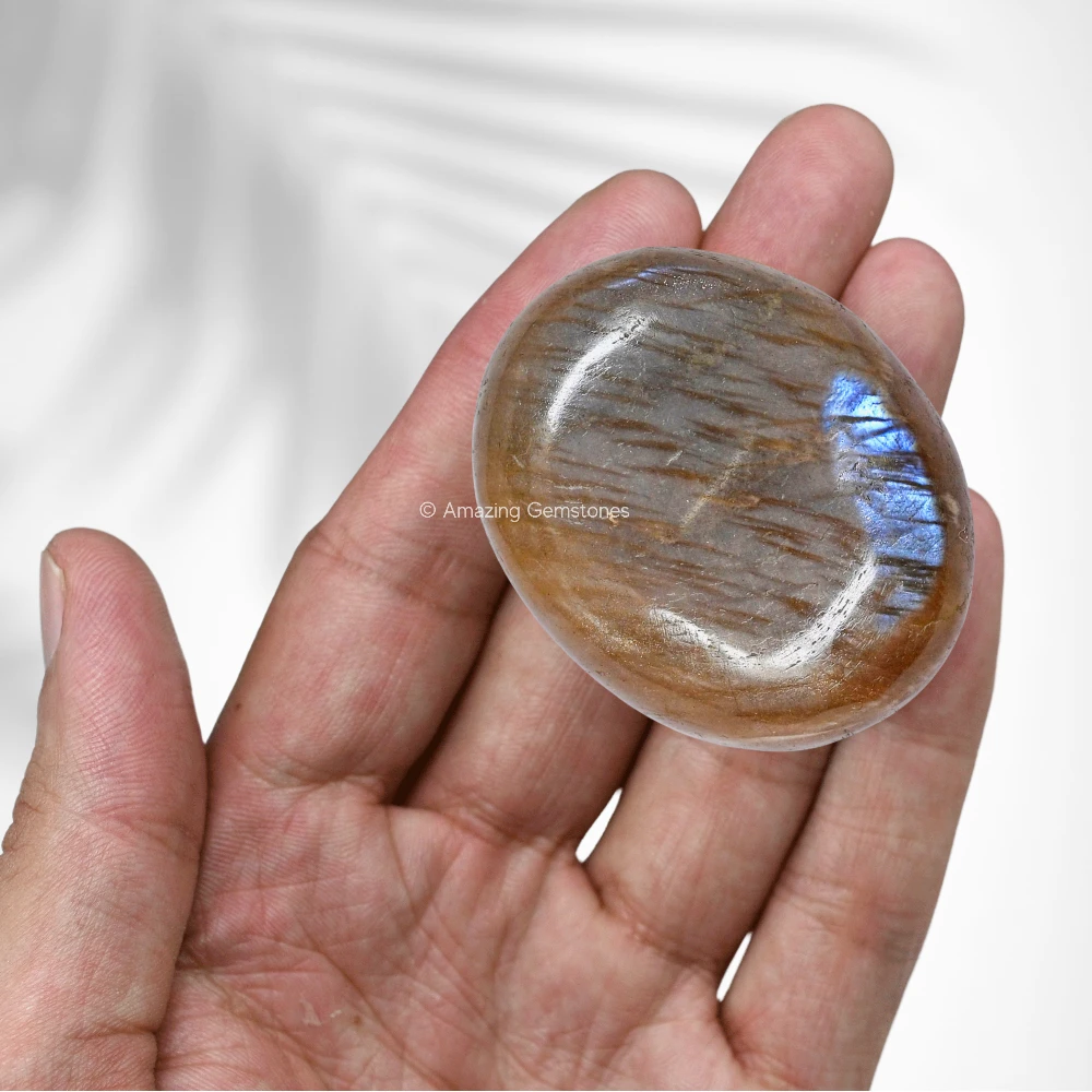 Sun Moonstone Palm Stone