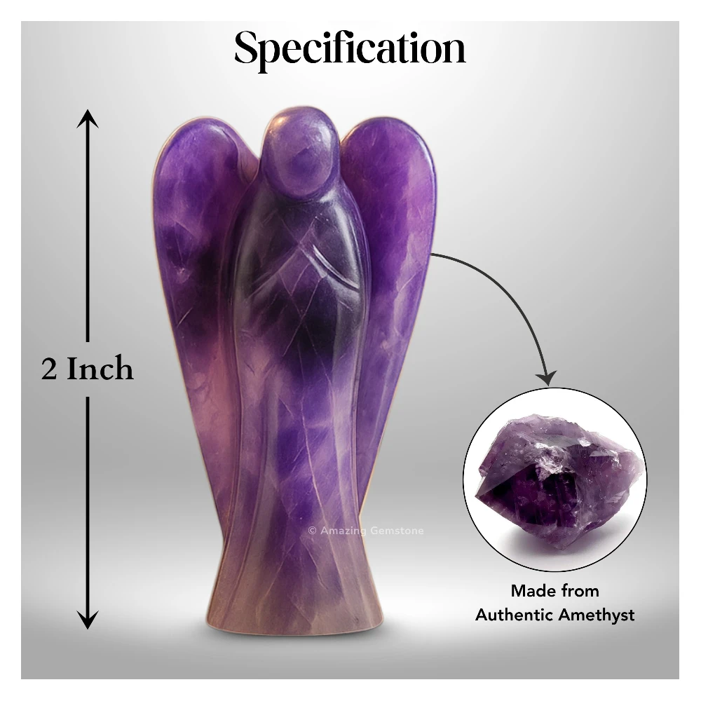Amethyst Angel Figurine (2 Inch)