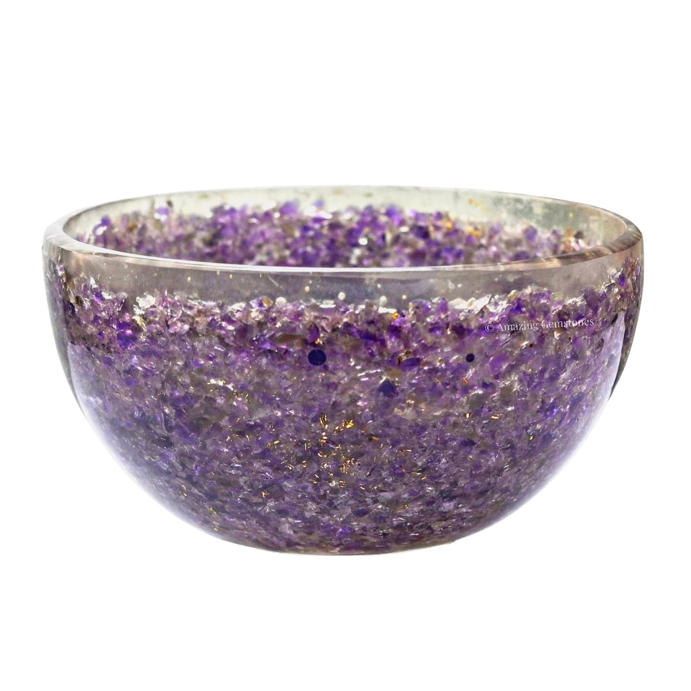 Amethyst Crystal Orgone Bowl (3 Inch)