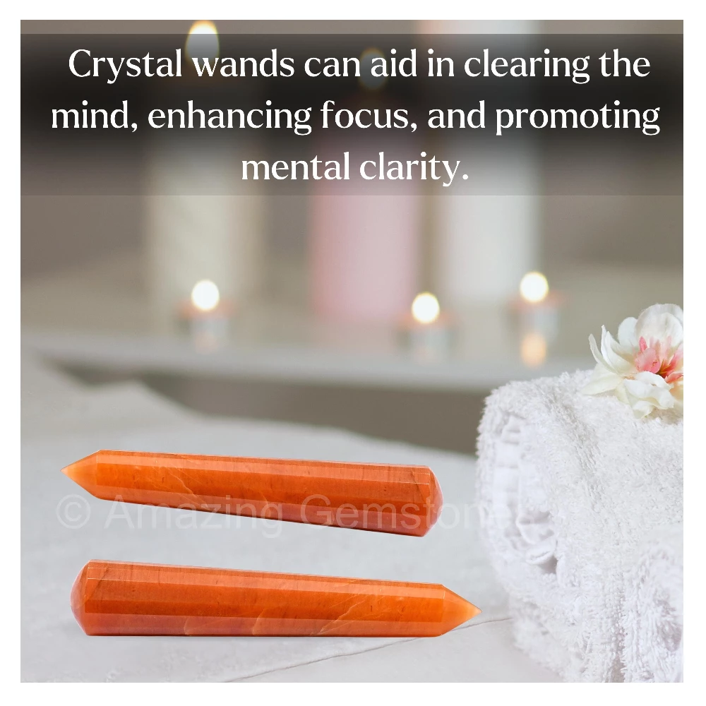 Red Aventurine Wand (Faceted)