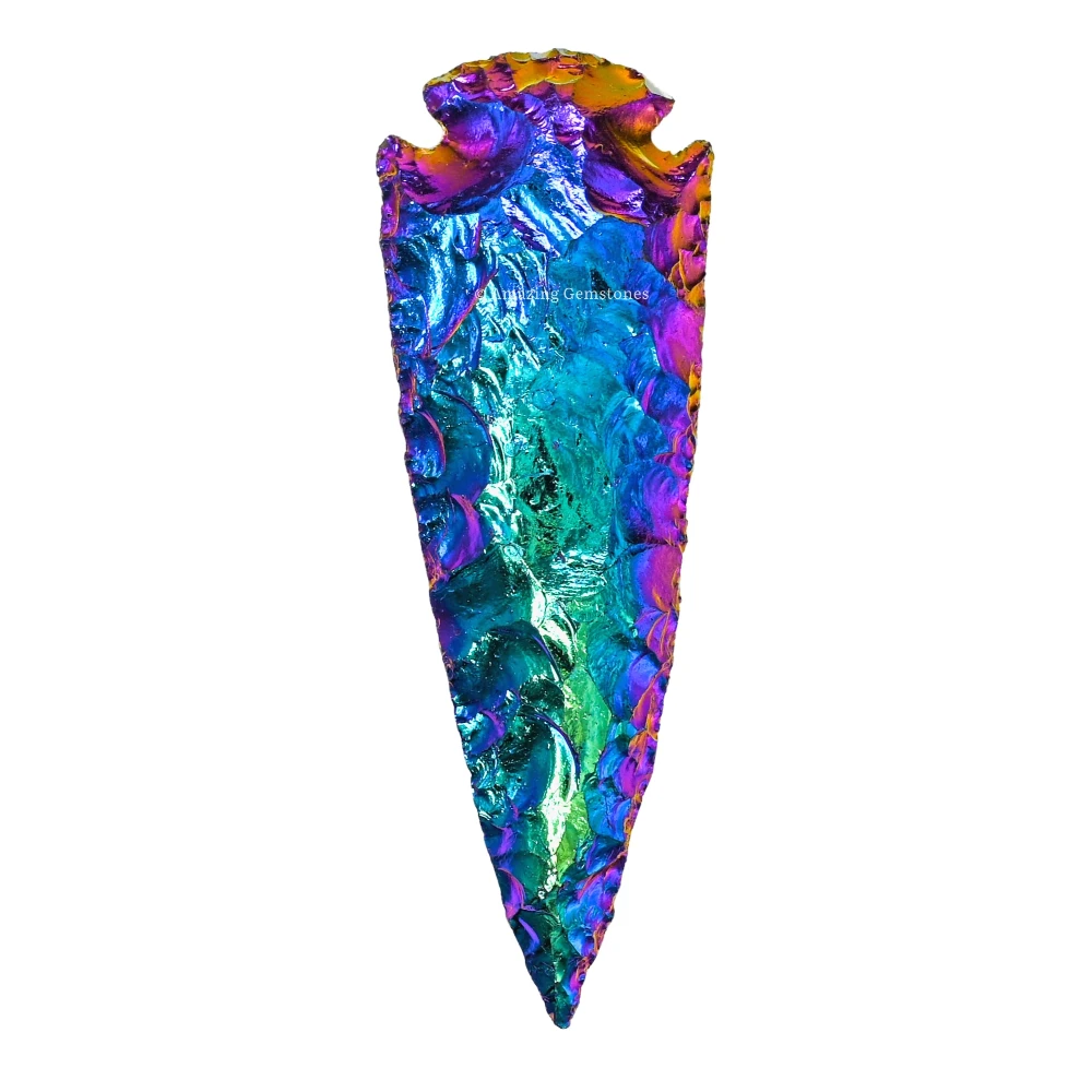Titanium Aura Quartz Crystal Arrowhead - 3" to 4"