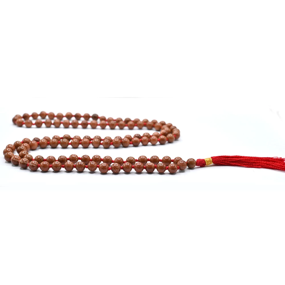 Red Goldstone Mala (Hand Knotted)