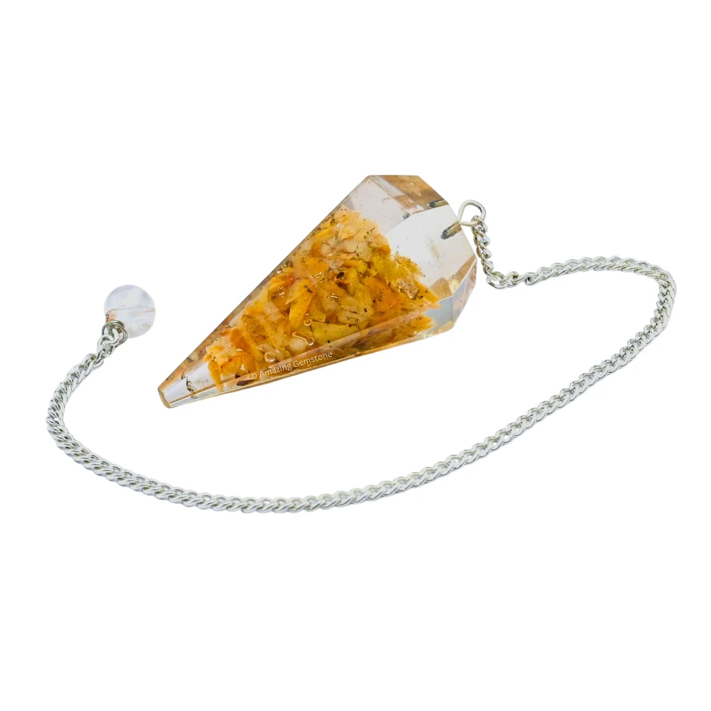 Yellow Jasper Orgone Pendulum