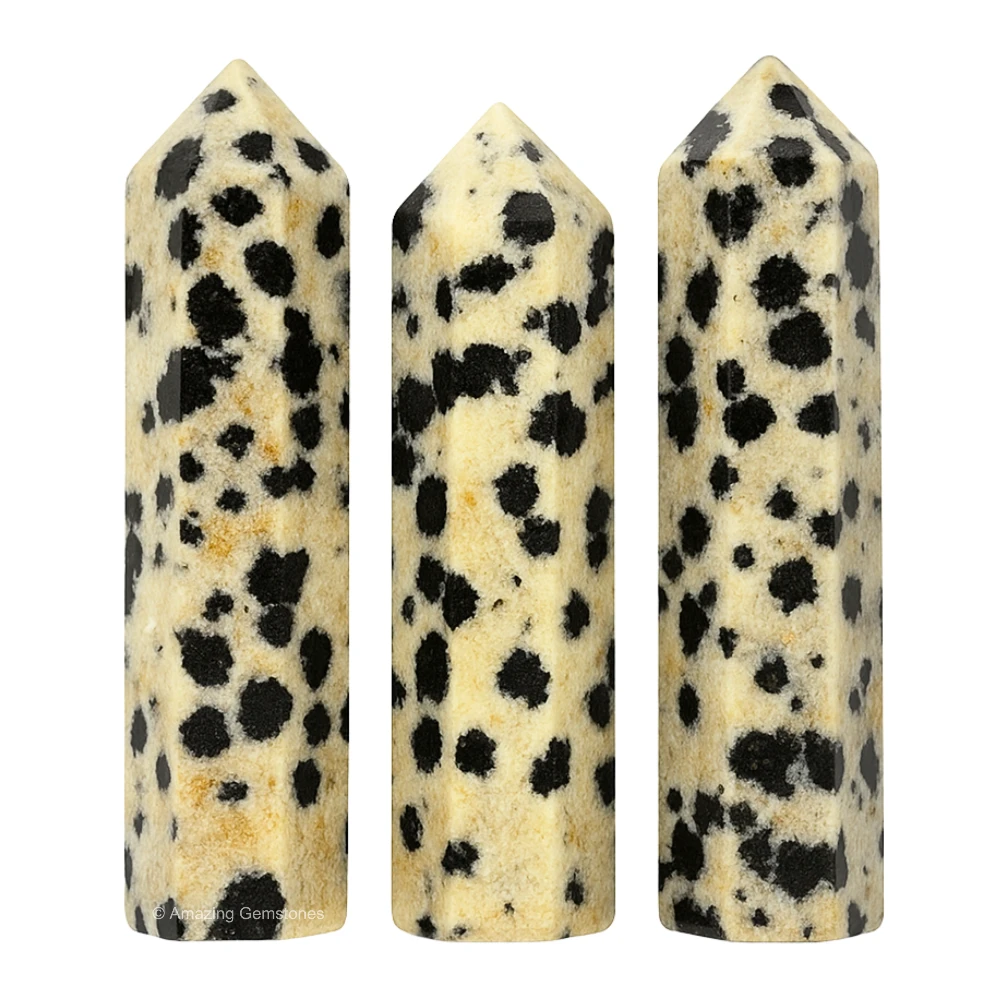Dalmatian Jasper Pencil Points (Set of 50)