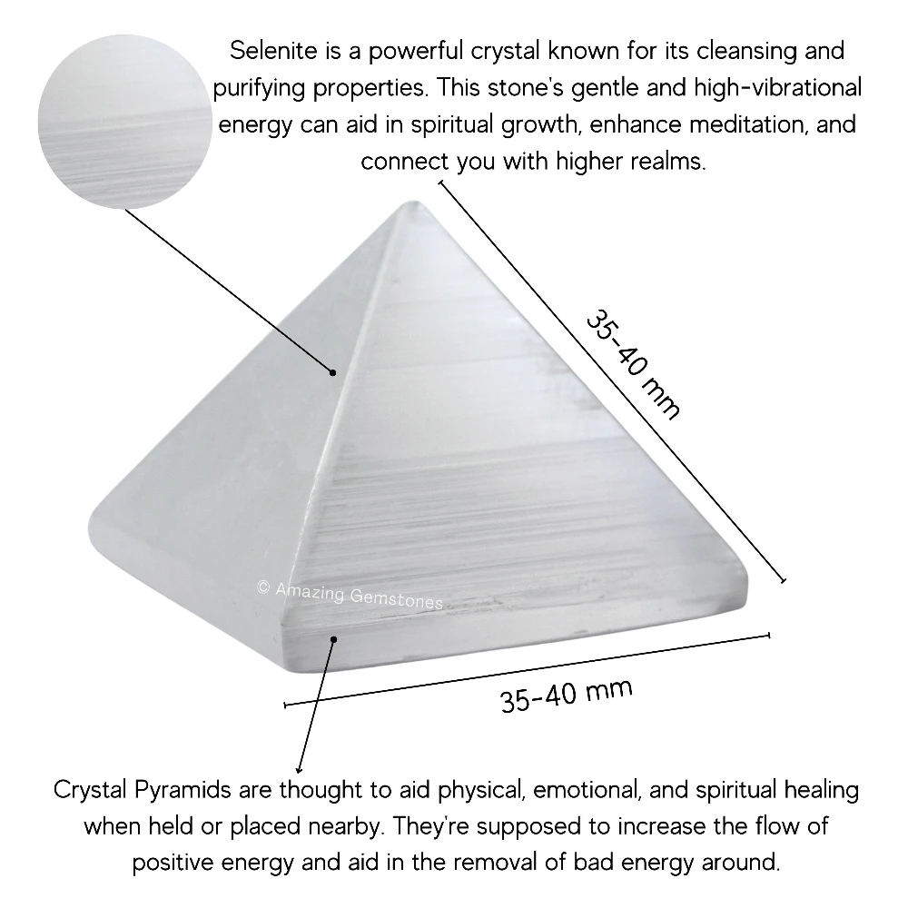 Selenite Pyramid (1.5 Inch)
