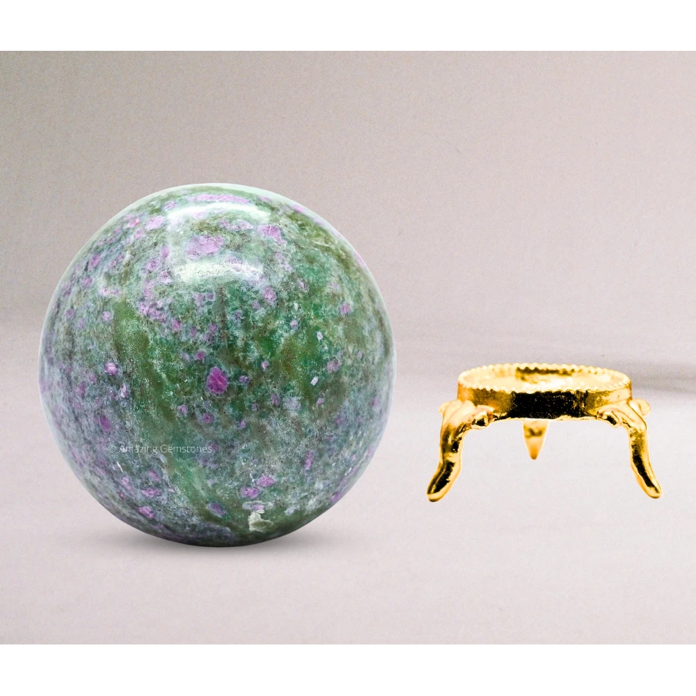 Large Ruby Fuchsite Sphere (2.5 Inch)