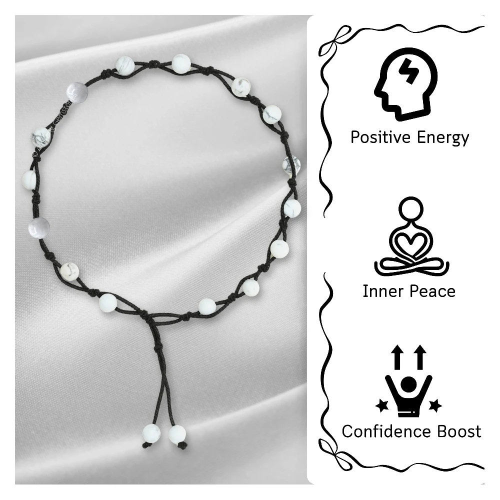 Howlite Anklet (Knotted)