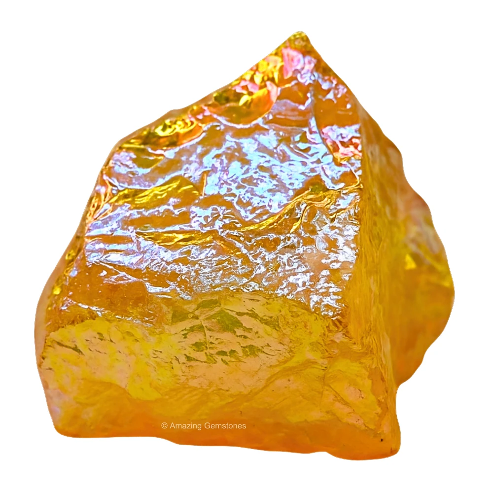 Yellow Aura Quartz Raw Crystals (5 Pieces)