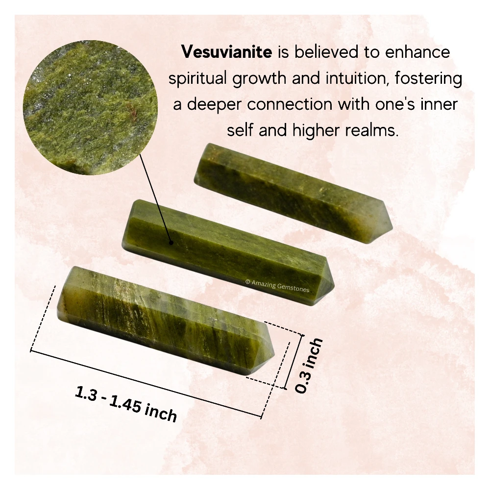 Vesuvianite Pencil Points (Set of 3)