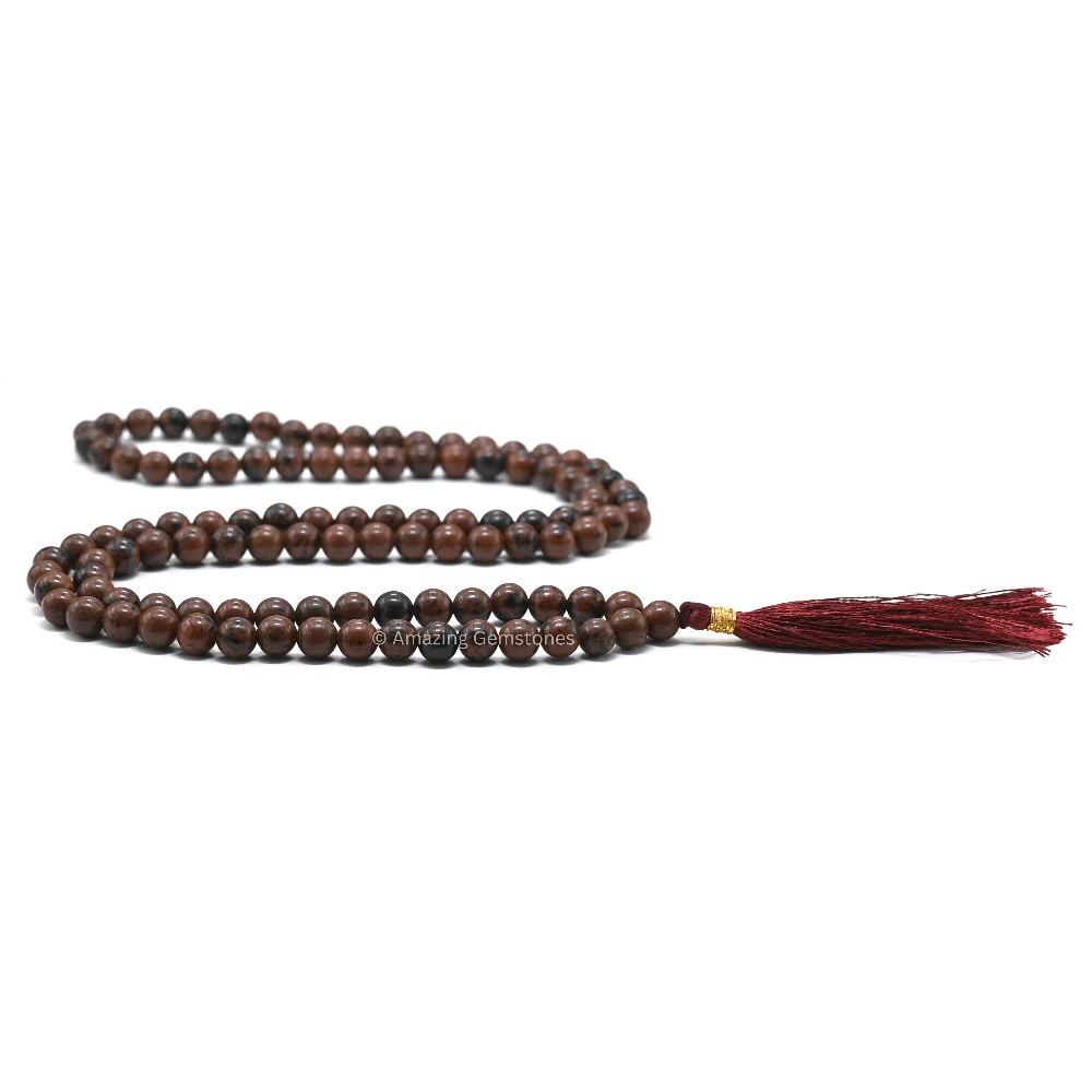 Mahogany Obsidian Mala (Without Knot)