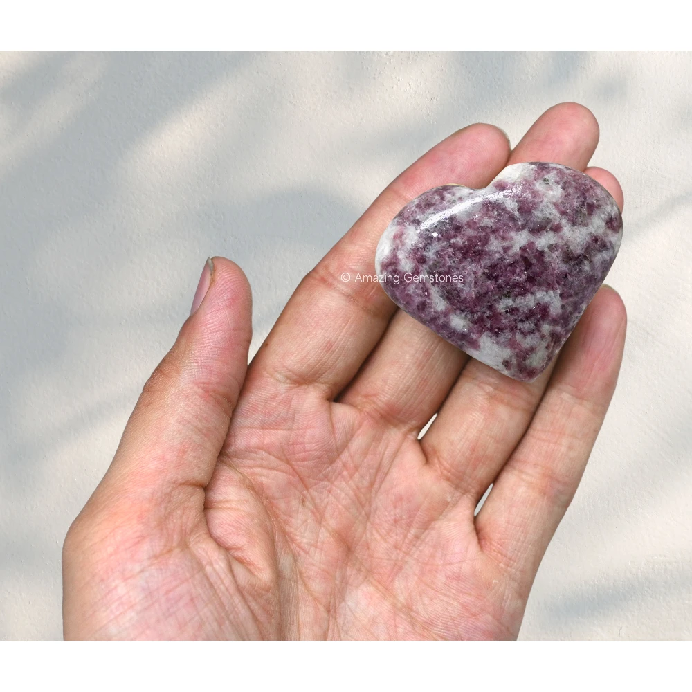 Lepidolite Heart