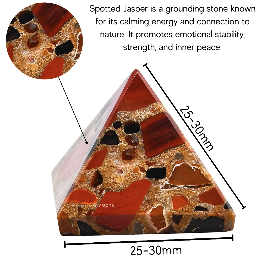Spotted Jasper Pyramid (1 Inch)