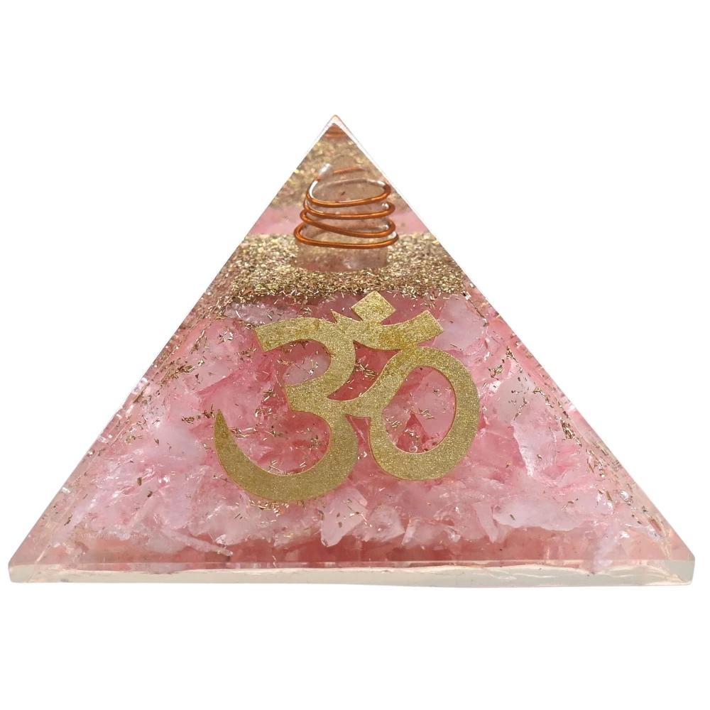 Rose Quartz Orgone Pyramid - Big OM
