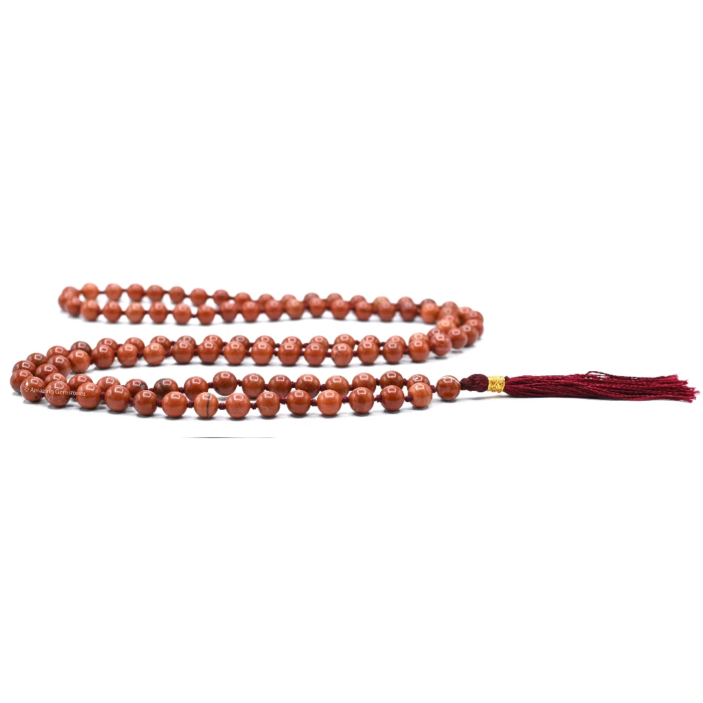 Red Jasper Mala (Hand Knotted)