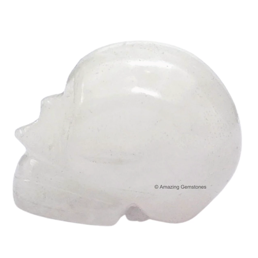 Snow Quartz Skull
