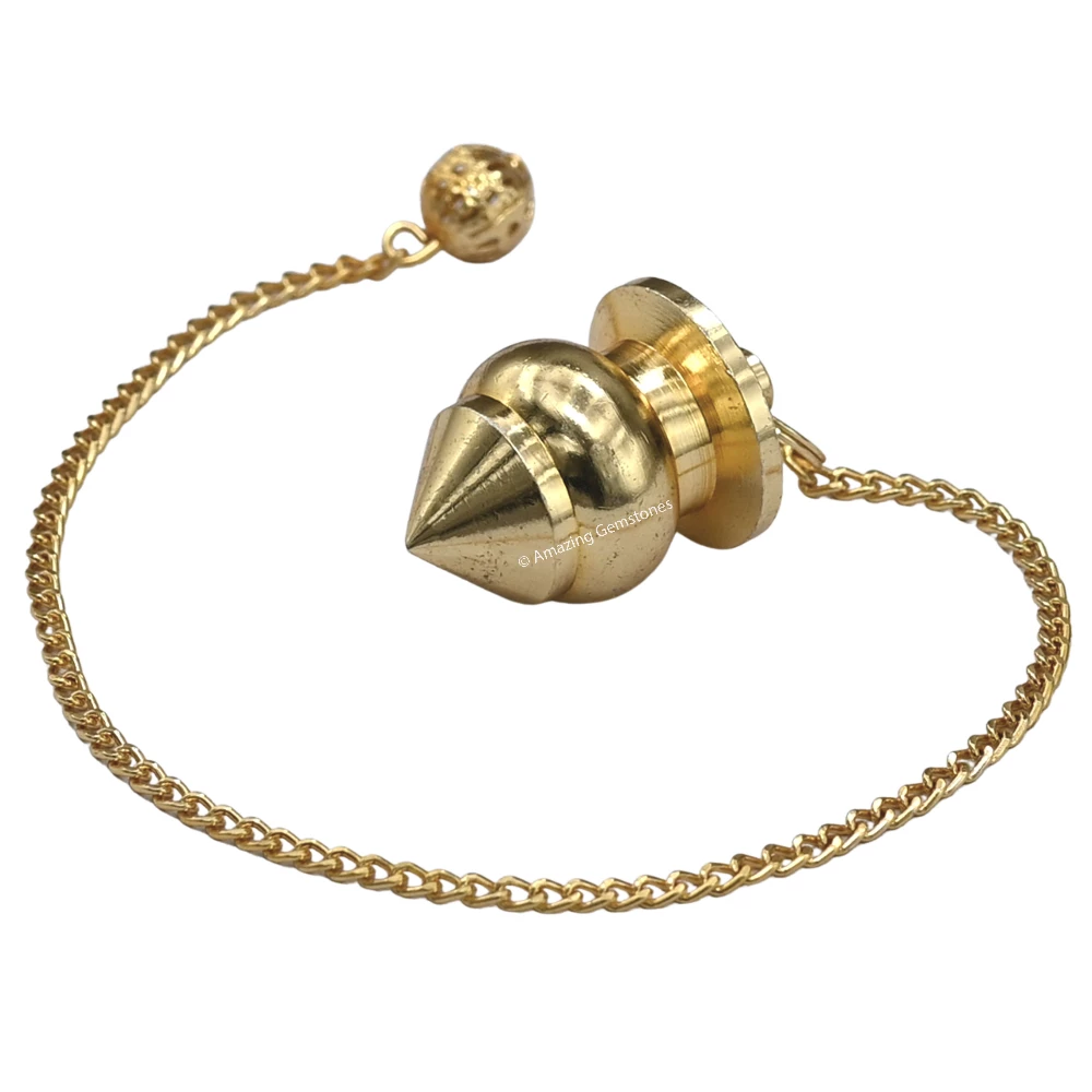 Copper Metal Pendulum - Gold Pot with Disc (MP80)
