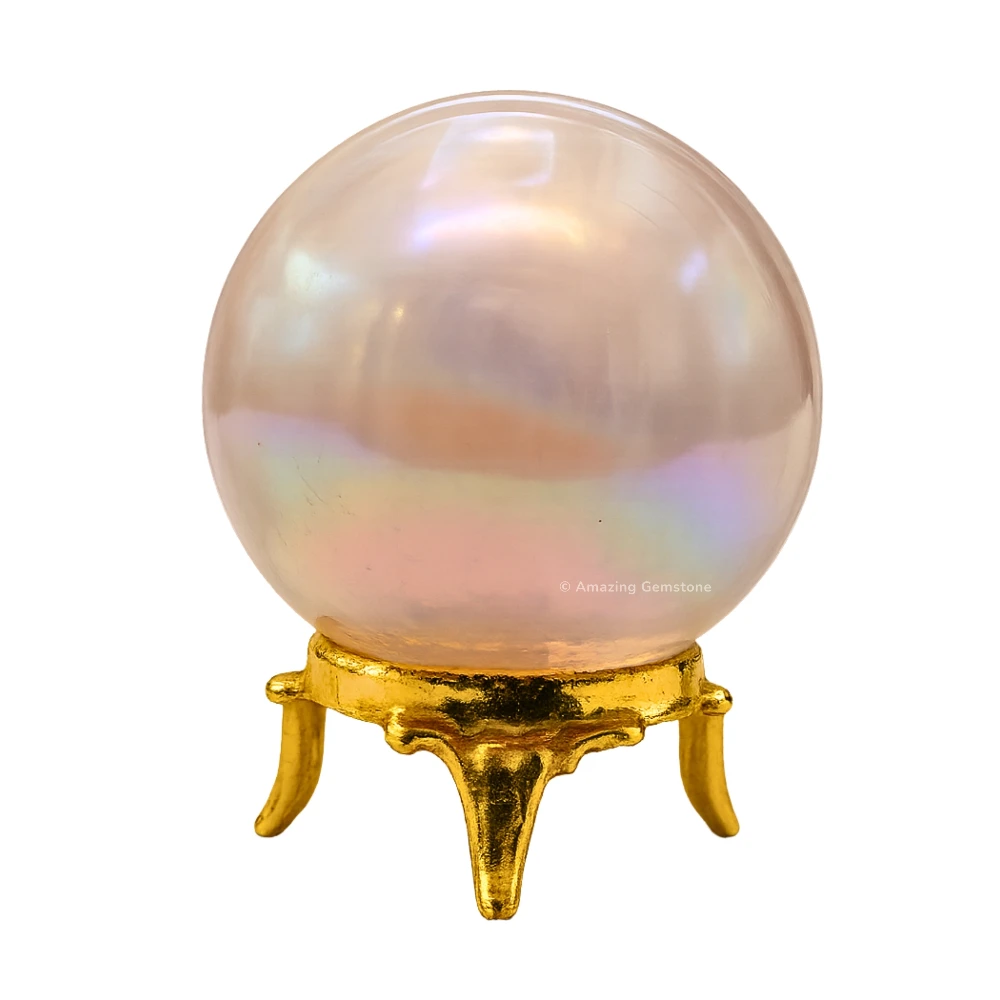 Angel Aura Rose Quartz Sphere (1.5 Inch)