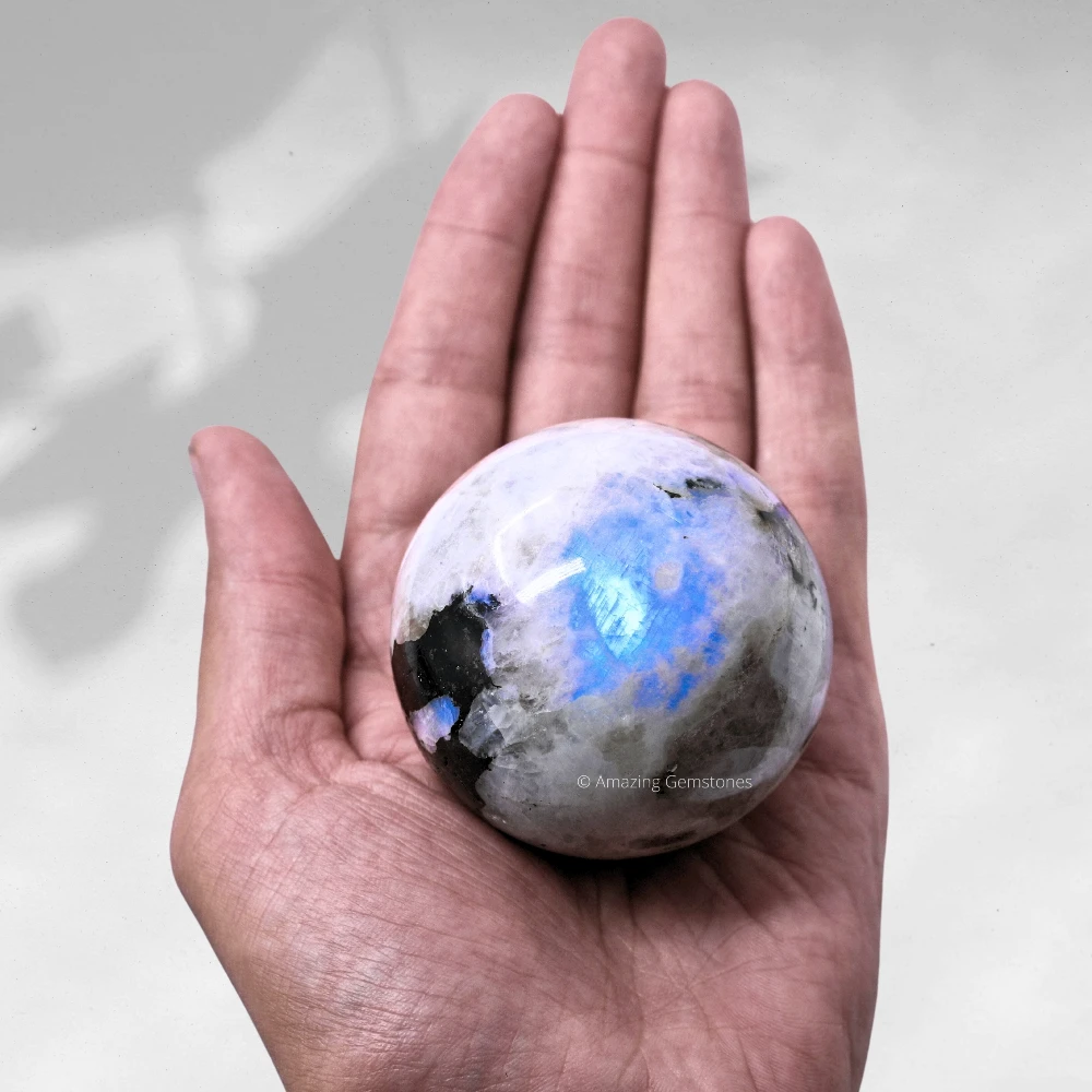 Large Rainbow Moonstone Sphere (2.5 Inch)