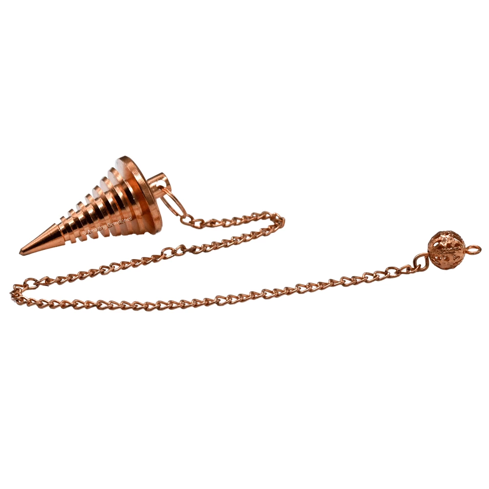 Copper Metal Pendulum - Copper Cone Vertical Hard Coil (MP104)