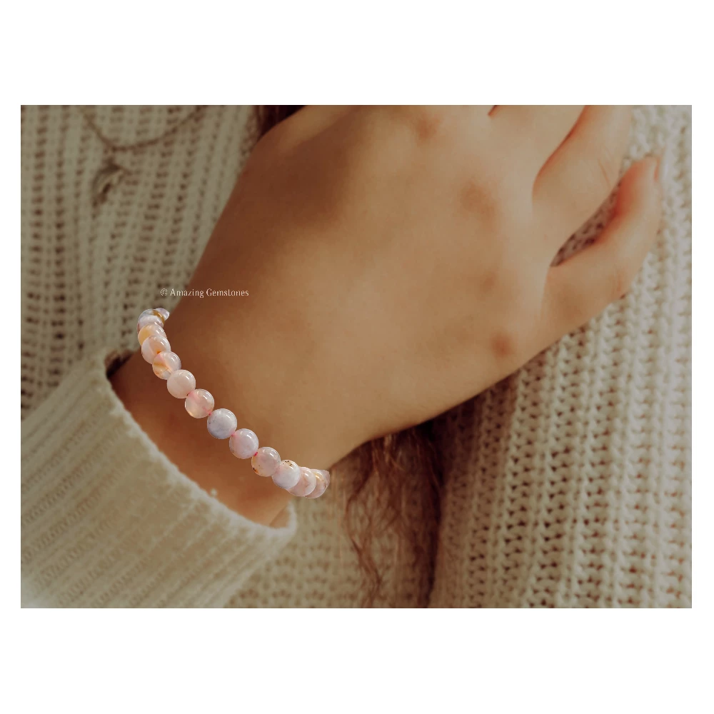 Canadian Flower Agate Bracelet (Adjustable)