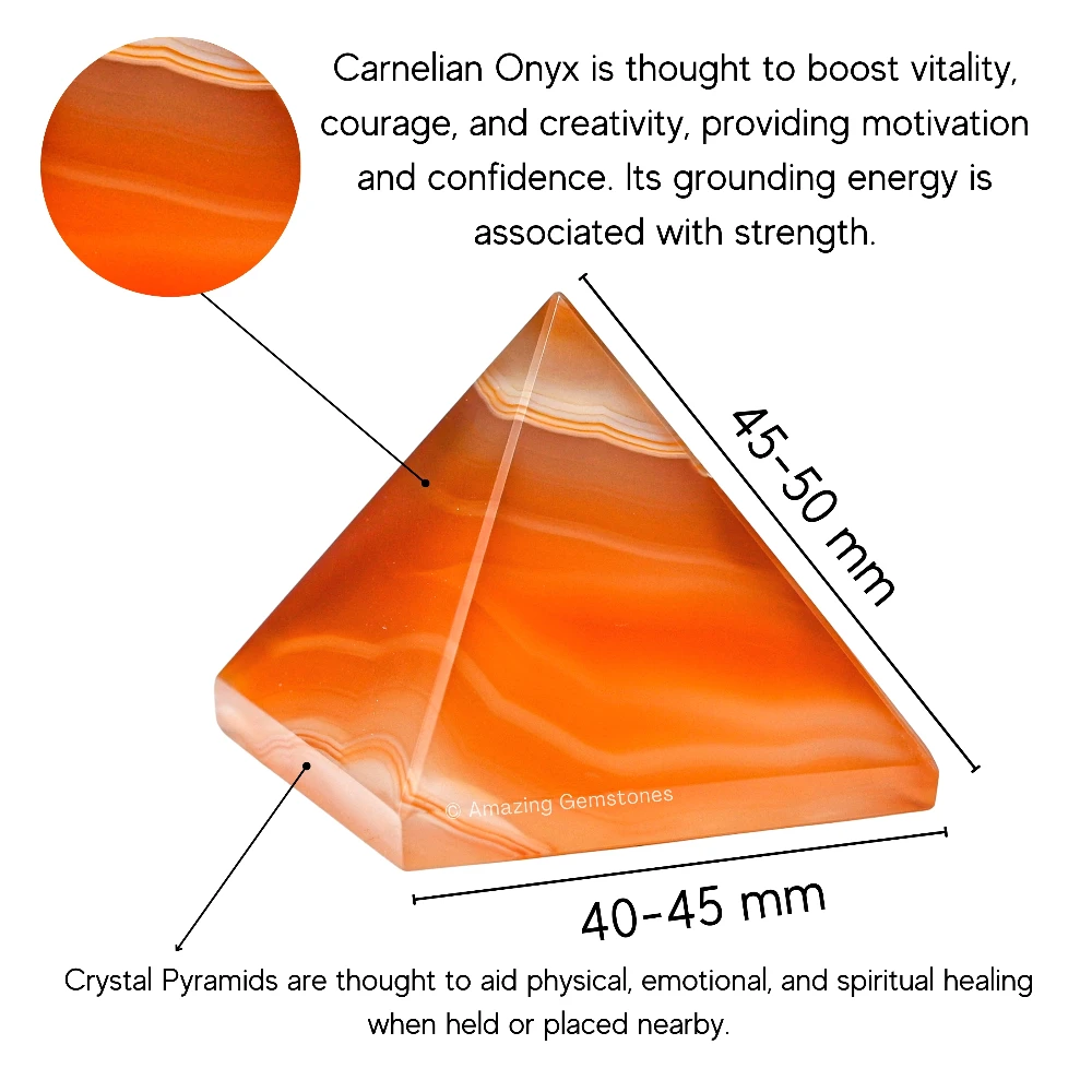 Carnelian Onyx Pyramid (2 Inch)