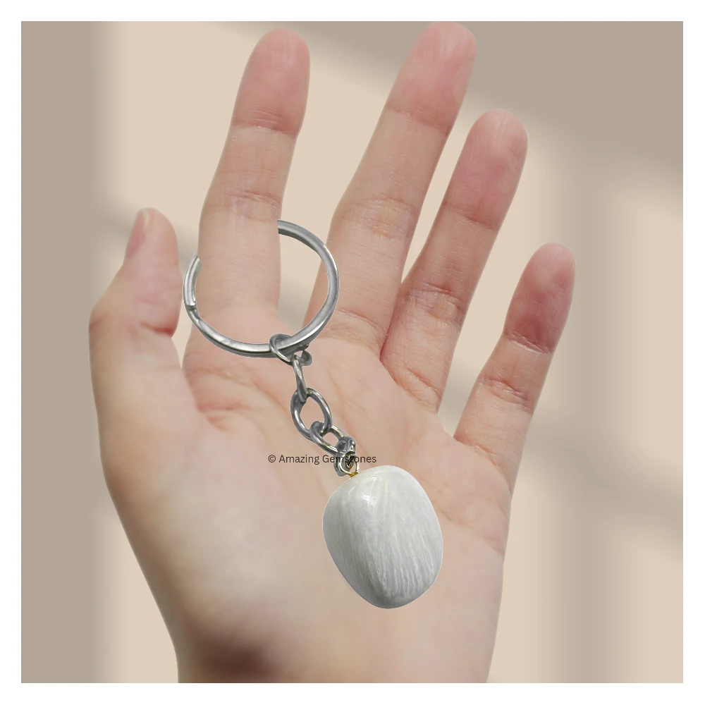 Scolecite Keychain Keys Holder (Tumble)