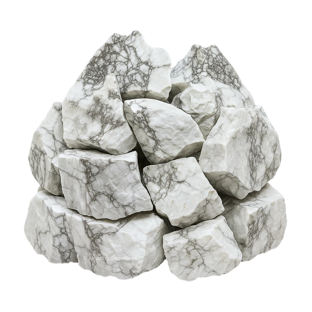 Howlite Raw Crystals (5 Pieces)