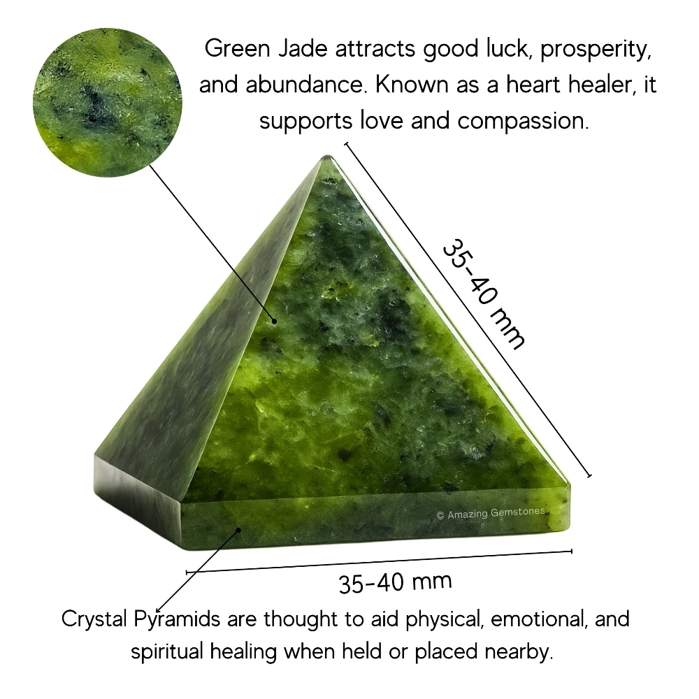 Green Jade Pyramid (1.5 Inch)