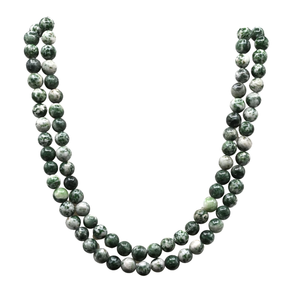 Tree Agate Mala (Without Knot)