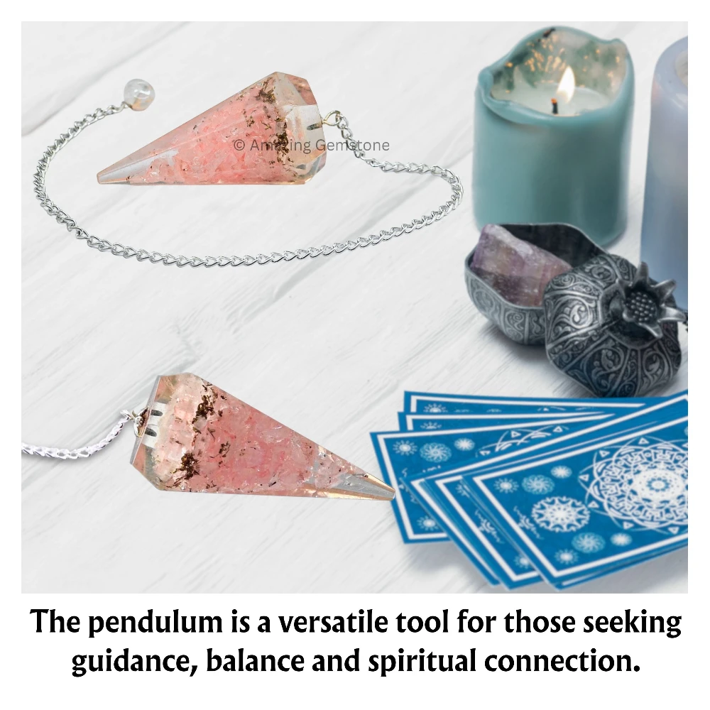 Rose Quartz Orgone Pendulum