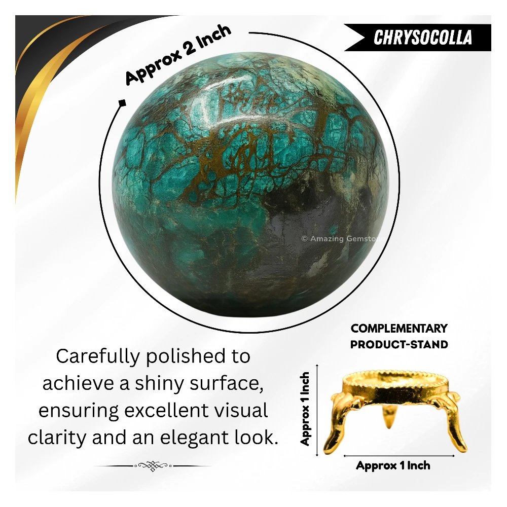 Chrysocolla Sphere (2 Inch)