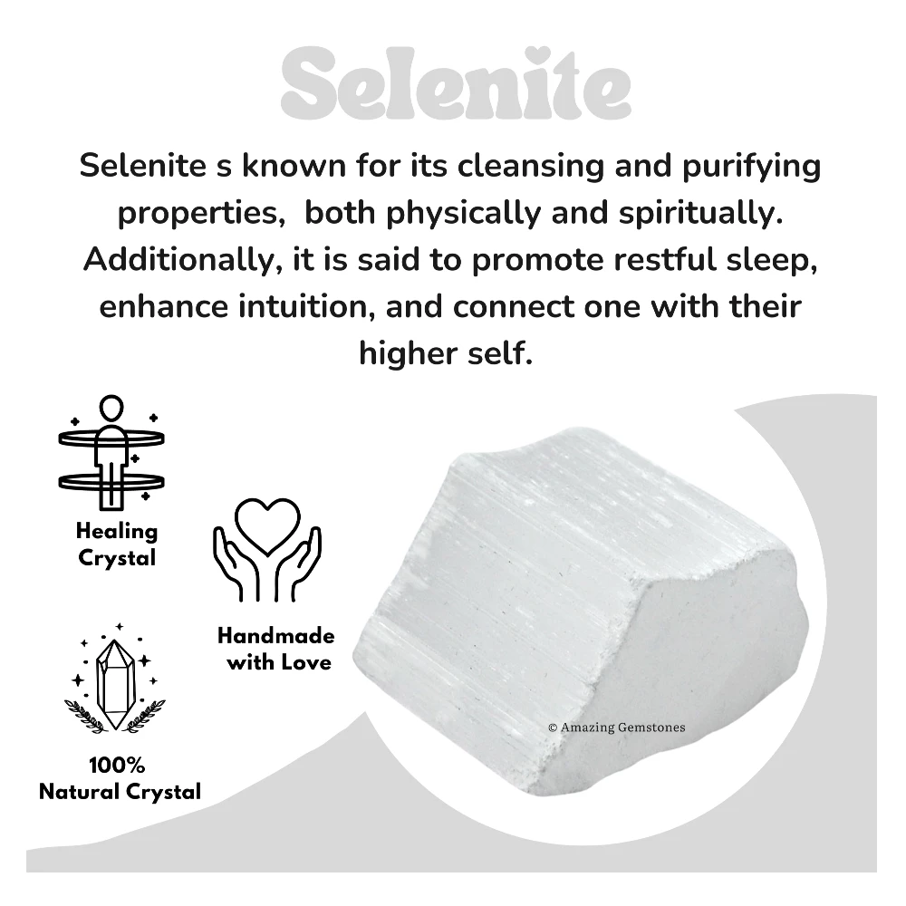 Selenite Raw Crystals (2 Pieces)