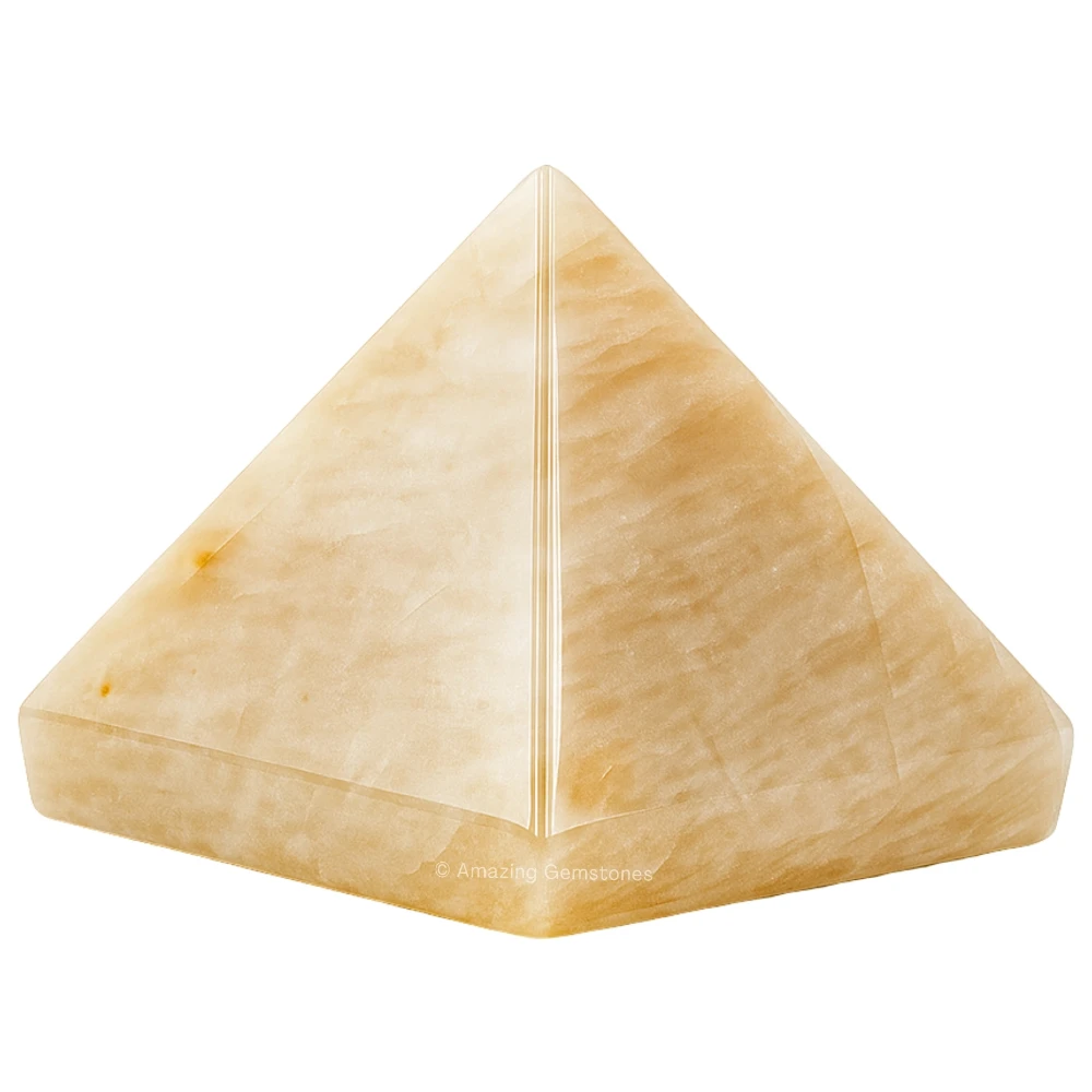 Cream Moonstone Pyramid (1.5 Inch)